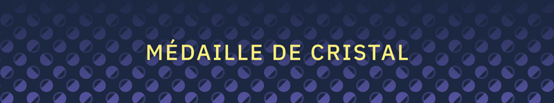 Bandeau m&eacute;daille de cristal